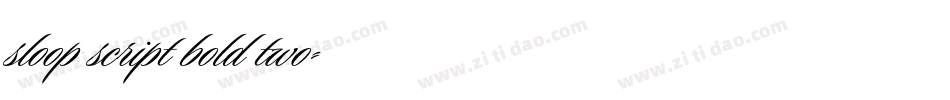 sloop script bold two字体转换